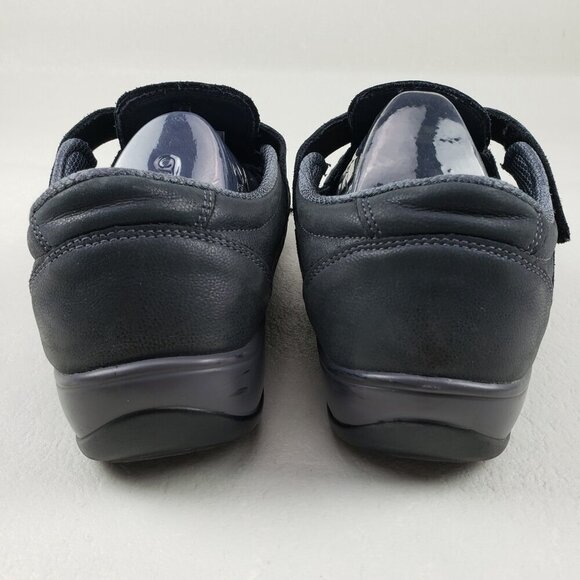 Orthofeet Serene T Strap Shoe Womens 9.5 EE X Wide Gray Leather Diabetic Comfort - Picture 9 of 12